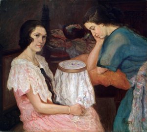 绣花女》，19或20世纪 作者 保罗·哈根