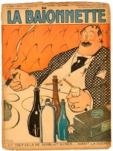 La Baionnette》的封面，色彩讽刺。 作者 保罗·伊里贝（Paul Iribe）