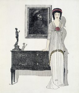 Paul Iribe 创作的“Les Dresses de Paul Poiret”中的 Paul Poiret。 1908年 作者 保罗·伊里贝（Paul Iribe）