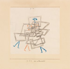 混乱中的三人》，1930年。 作者 保罗·克莱