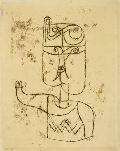 Mathematisches Bildnis.1919（纸上油画，裱在纸板上） 作者 保罗·克莱