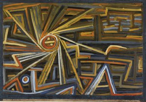 保罗-克利（1879-1940 年）的《辐射与旋转》。纸上油画，尺寸：35.6x52 作者 保罗·克莱