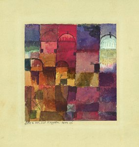 红色和白色圆顶，1914年 作者 保罗·克莱
