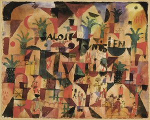 突尼斯林荫大道上的突尼斯沙龙交通，1918年。 作者 保罗·克莱