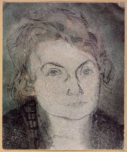 无题（Lily Klee-Stumpf）（1876-1946）c.1906（纸上铅笔和水彩） 作者 保罗·克莱