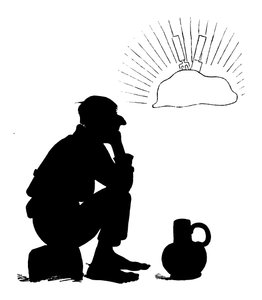 保罗-科内夫卡的剪影（平版）。 作者 保罗·科纽卡
