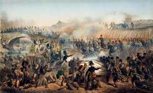 1855年8月16日在19世纪的Chernaya河之战 作者 保罗·莱弗特