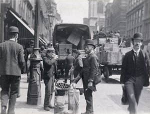 雪利酒或水卖家在Cheapside，1893年