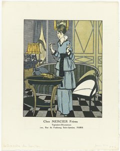 Gazette du Bon Ton，1914 年 - 第 1 期：Chez MERCIER Frères / Tapissiers - Décorateurs（标题见实物） 作者 无名氏