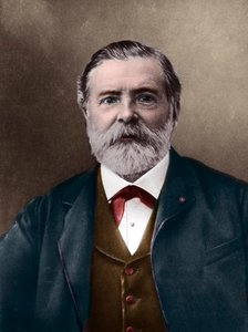 Etienne-Jules Marey (1830-1904)的肖像；英国科学家和计时照相师；血压计的发明者和摄影及电影的先驱。照片由纳达尔，保罗（1856-1939）拍摄。数字上色。