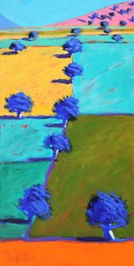 斯温亚德山，2021 年（丙烯酸画板） 作者 保罗·鲍伊斯