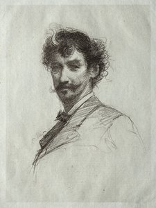 詹姆斯·麦克尼尔·惠斯勒（James McNeill Whistler），《白锁》和《单片眼镜》。 作者 保罗·拉琼