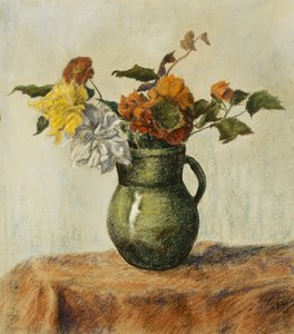 花瓶花；花瓶，约摄于1900年 作者 保罗·埃利·兰森