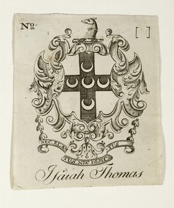 以赛亚·托马斯（1749-1831），c。 1765-1770年（在普通纸上雕刻） 作者 保罗·里维尔