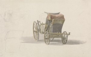 带皇家纹章的教练，约1764年（铅笔和w - c在纸上） 作者 保罗·桑德比