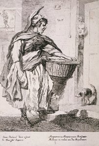 卖鲭鱼的人，伦敦的哭声，1760年 作者 保罗·桑德比