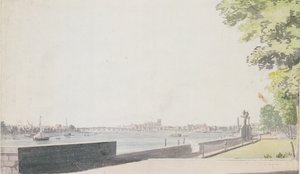 查看从萨默塞特宅邸花园，望向威斯敏斯特桥，1756年 作者 保罗·桑德比
