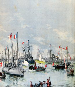 朴茨茅斯港的法国船队，1891年 作者 保罗·塞瑙