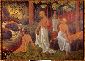 Paul Serusier (1863-1927) 1908 年巴黎市立现代艺术博物馆的《沐浴者》画作 作者 保罗·塞鲁西耶