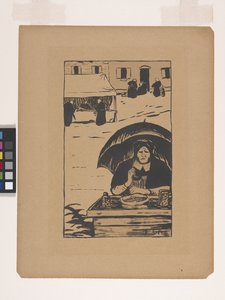 La Marchande Ambulante（《街头小贩》）（彩色石版画） 作者 保罗·塞鲁西耶