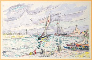 西布尔，圣让德路斯，1920年 作者 保罗·西尼亚克