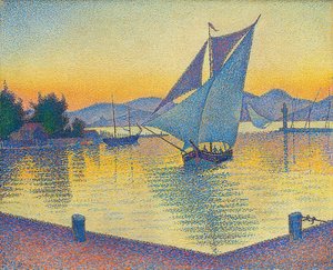 日落时的港口Opus 236（圣特罗佩）。 1892年
