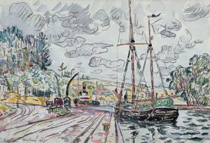 1927年在Pontrieux的风景 作者 保罗·西尼亚克