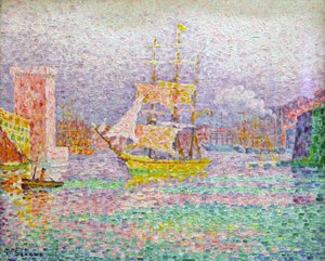 马赛港》，1906-1907年 作者 Paul Signac