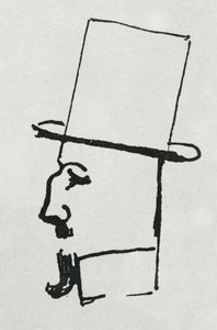 FélixFénéon的肖像（纸上墨水） 作者 保罗·西尼亚克