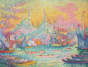 金角湾，君士坦丁堡，1907年。 作者 保罗·西尼亚克