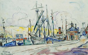 费康港Le Port a Fecamp，1930年 作者 保罗·西尼亚克
