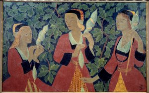 The Three Spinners Painting by Paul Serusier (1863-1927) 1918 Brest Museum of Fine Arts 作者 保罗·塞鲁西耶