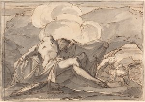 死去的基督与天使 作者 Paul Troger