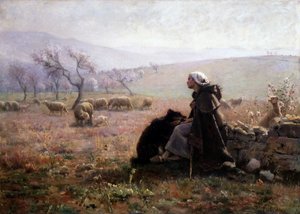 春天，约 1877 年（布面油画） 作者 保罗·维森