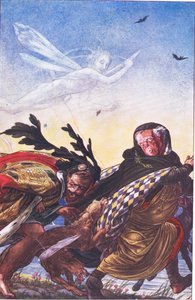 愤怒！愤怒！在那里，暴君，哈克！ Hark！，来自The Tempest的插图，1908年 作者 保罗·文森特·伍德罗夫
