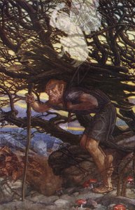 威廉-莎士比亚的《暴风雨》，第二幕，第二场（彩色石版画） 作者 保罗·文森特·伍德罗夫