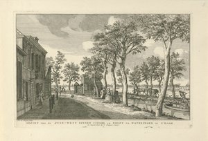 海牙西南宾嫩辛格尔（Zuidwal）景观
从 Zuid-West Binnen Cingel 望 Delft 和 Wateringen in 