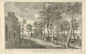 海牙西南宾嫩辛格尔（Zuidwal）景观
从 Zuid-West Binnen Cingel 望 Delft 和 Wateringen in 