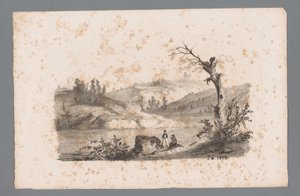 与河流的丘陵景观 景观原理（系列名称） Principes de paysages（系列标题）