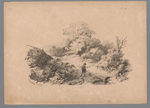 乡间小路上的人和狗的风景
保卢斯-劳特斯的风景研究（系列名称）
保卢斯-劳特斯的 40 幅风景研究新作（丛书名） 作者 F. Tessaro (uitgever)
