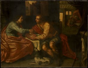 以扫出卖长子名分（创世记 27:1-29） 作者 Paulus Moreelse（复制后）