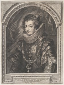西班牙女王波旁的伊丽莎白的画像，1632年。 作者 保罗·本丢斯