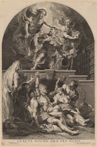 耶稣基督向圣洛克显现 作者 Paulus Pontius，以彼得·保罗·鲁本斯爵士的名字命名