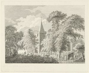 Maartensdijk 的村庄景观，1753 年 作者 保罗·范·林德