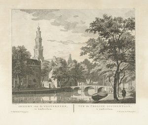 从 Keizersgracht 运河俯瞰 Westerkerk 和 Westerhal 的景色
阿姆斯特丹 Westerkerk 景观/Vue de l