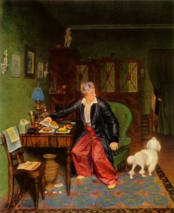 1965年，一位贵族吃早餐或丝绸在肚子上，里面什么也没有，1849-1850年。