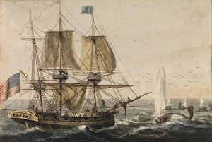 在纽芬兰海岸用鳕鱼补充船舶的储藏室，1811-约1813。 作者 帕维尔·彼得罗维奇·斯维因