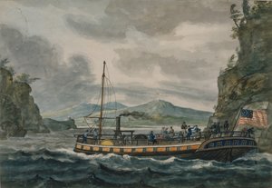 哈德逊河上的蒸汽船旅行，1811-约1813年。 作者 帕维尔·彼得罗维奇·斯维因