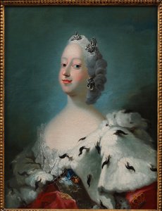 《英国女王、丹麦女王路易丝 (1724-1751) 的肖像》佩德·阿尔斯 (Peder Als, 1726-1776) 创作，约 1750 年 大卫收藏