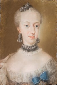 朱利安-玛丽的肖像，1729-1796年，丹麦和挪威女王，18世纪中期。